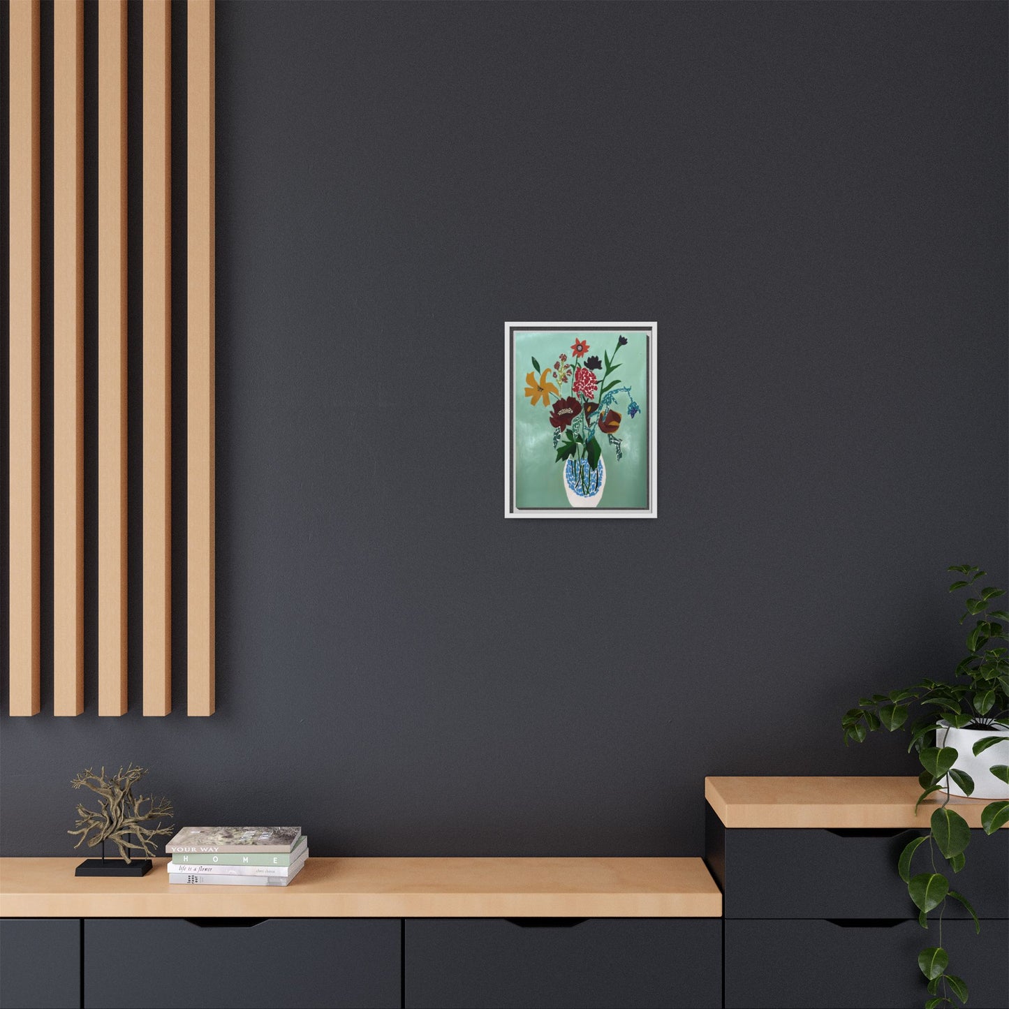Floral Canvas Print - Vibrant Framed Art for Home Decor