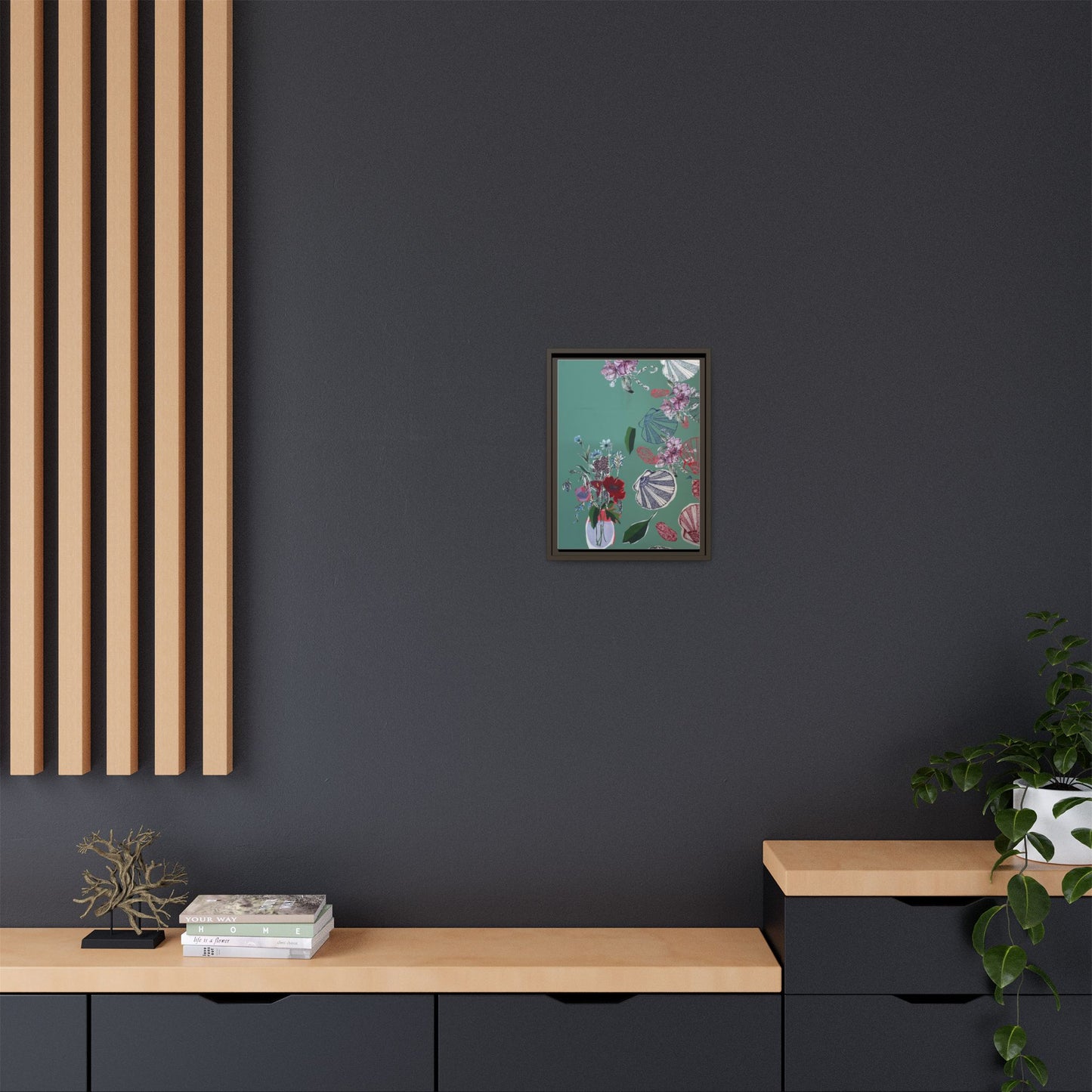 Botanical Canvas Art | Colourful Seashell