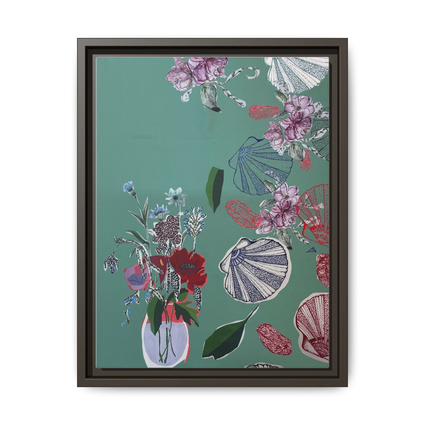 Botanical Canvas Art | Colourful Seashell