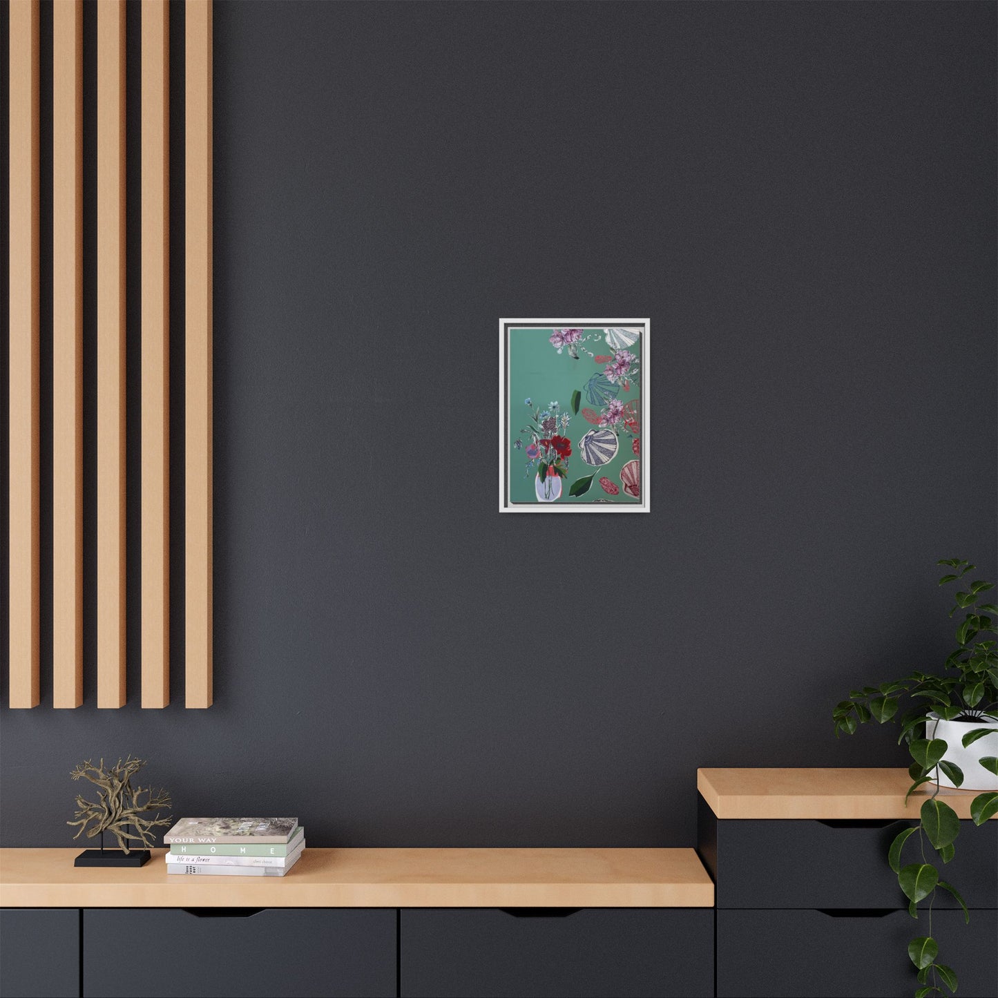 Botanical Canvas Art | Colourful Seashell