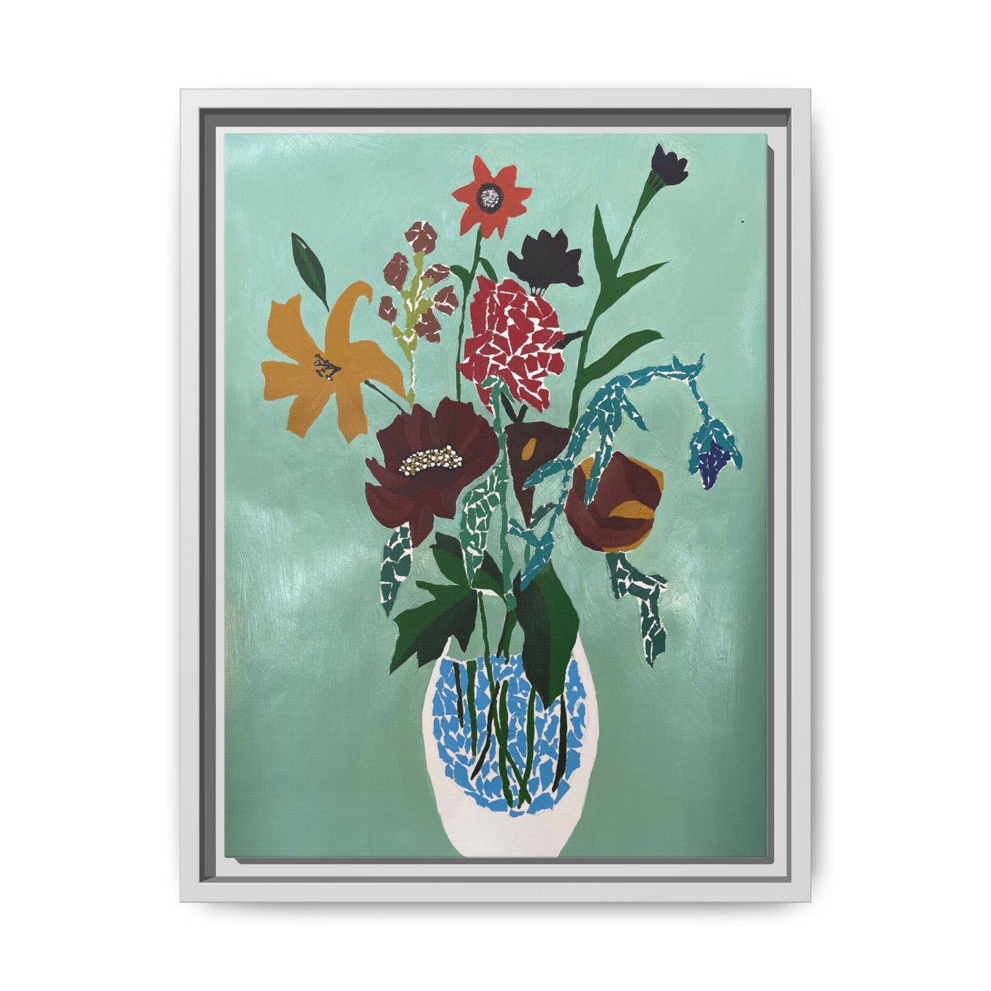 Floral Canvas Print - Vibrant Framed Art for Home Decor