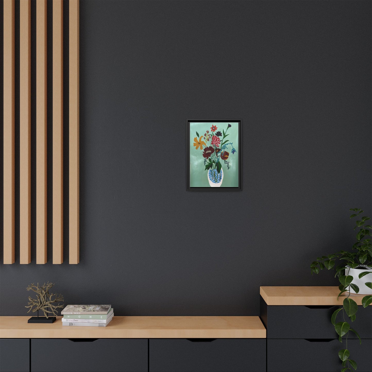 Floral Canvas Print - Vibrant Framed Art for Home Decor