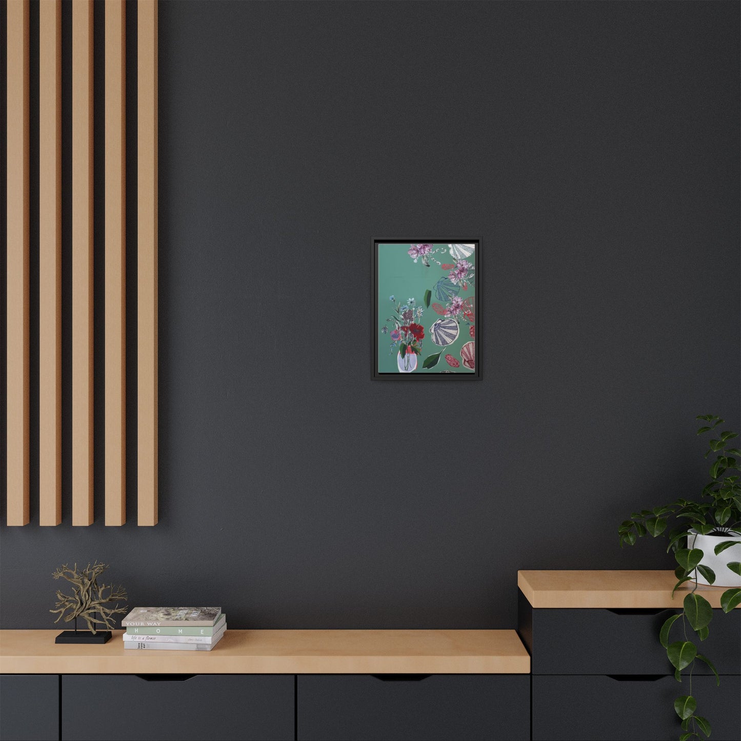 Botanical Canvas Art | Colourful Seashell