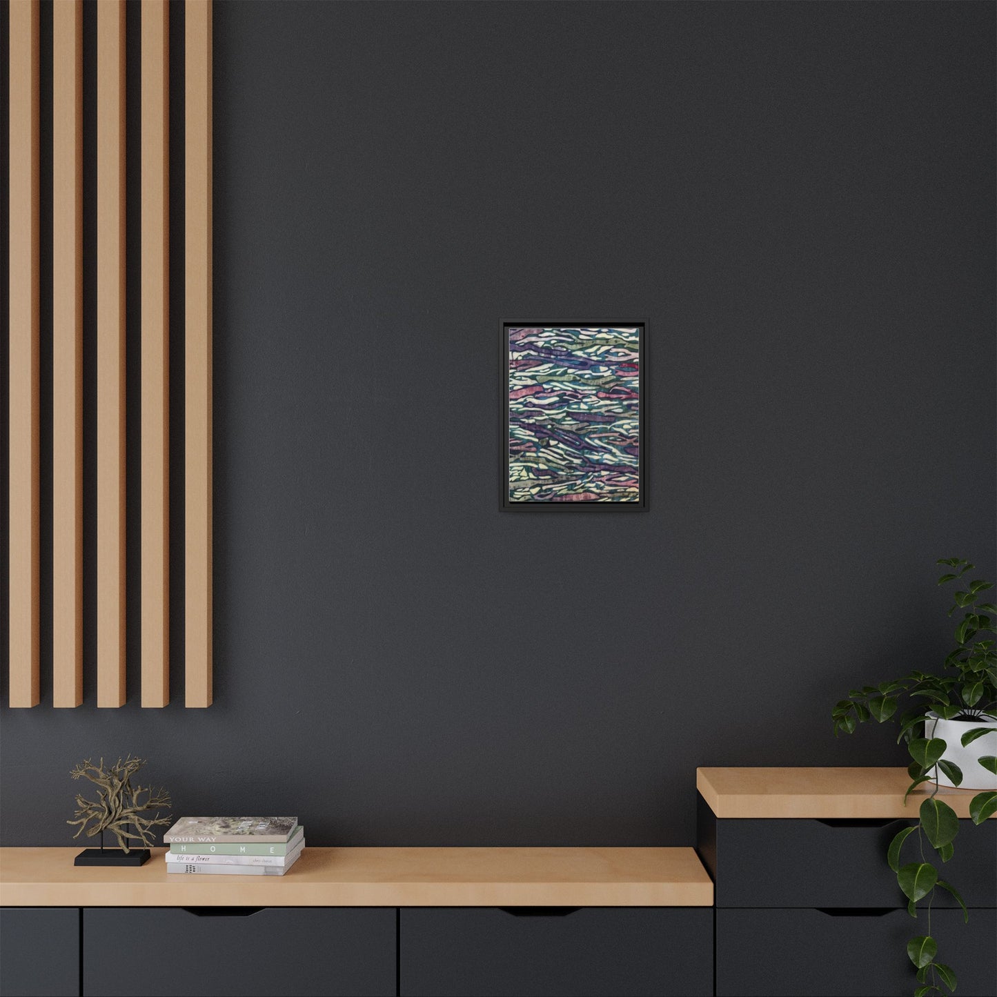 Orchid Collage Mosaic | Framed Canvas Art
