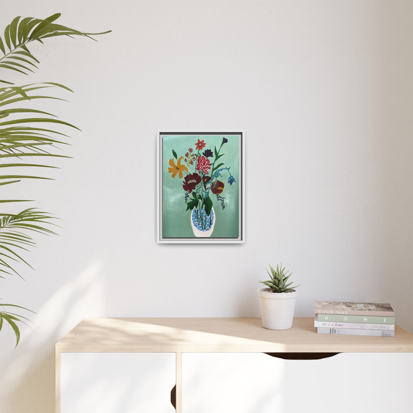 Floral Canvas Print - Vibrant Framed Art for Home Decor