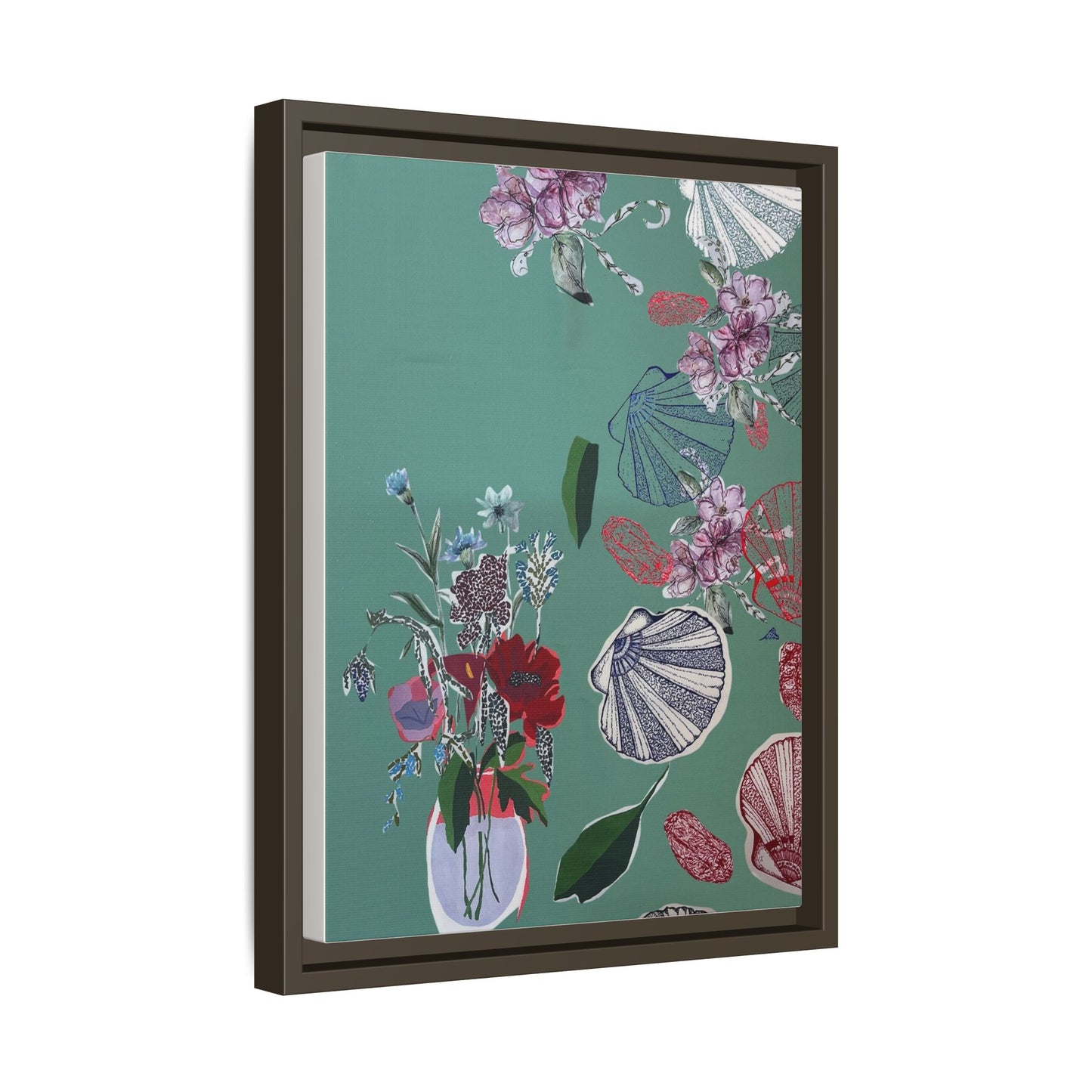 Botanical Canvas Art | Colourful Seashell