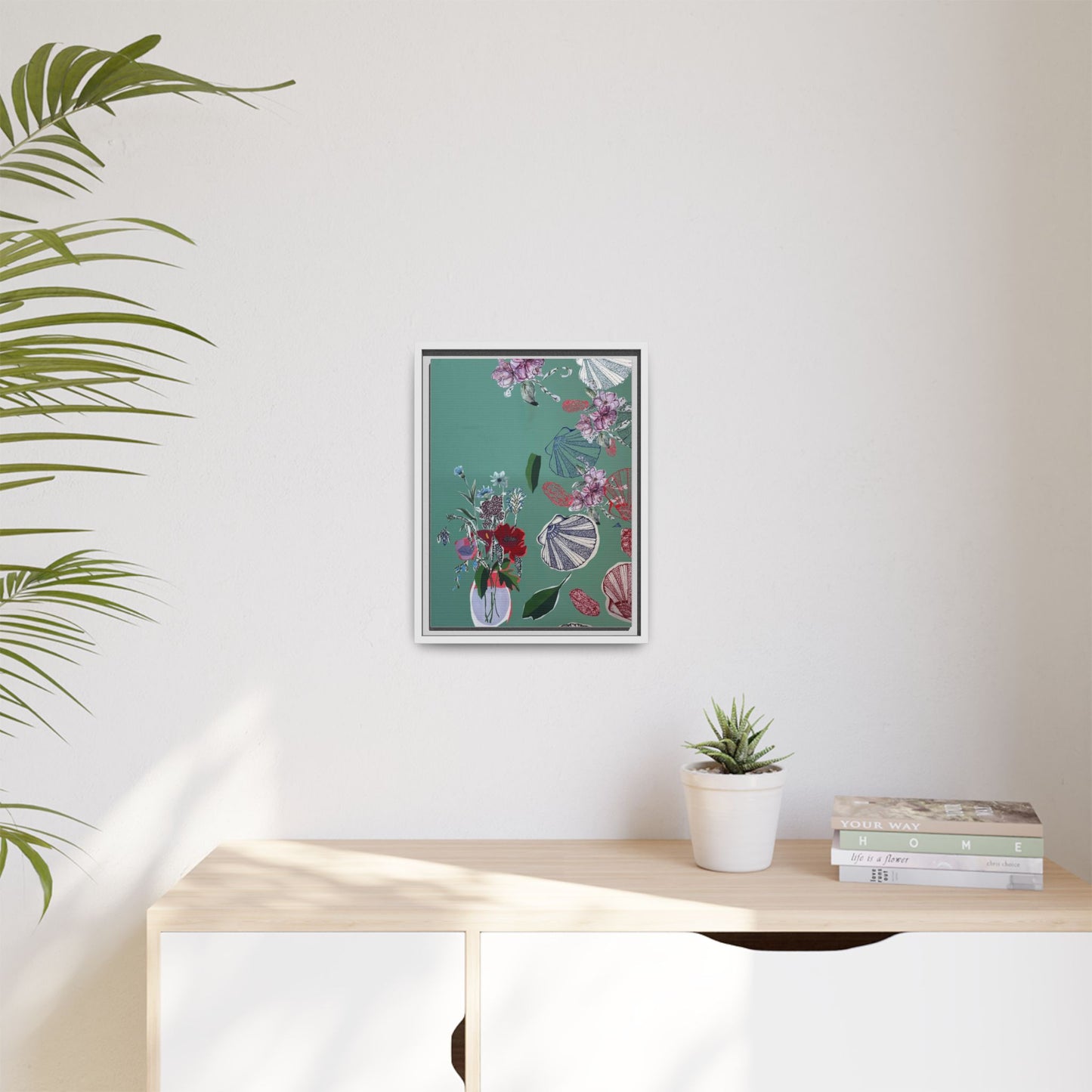 Botanical Canvas Art | Colourful Seashell