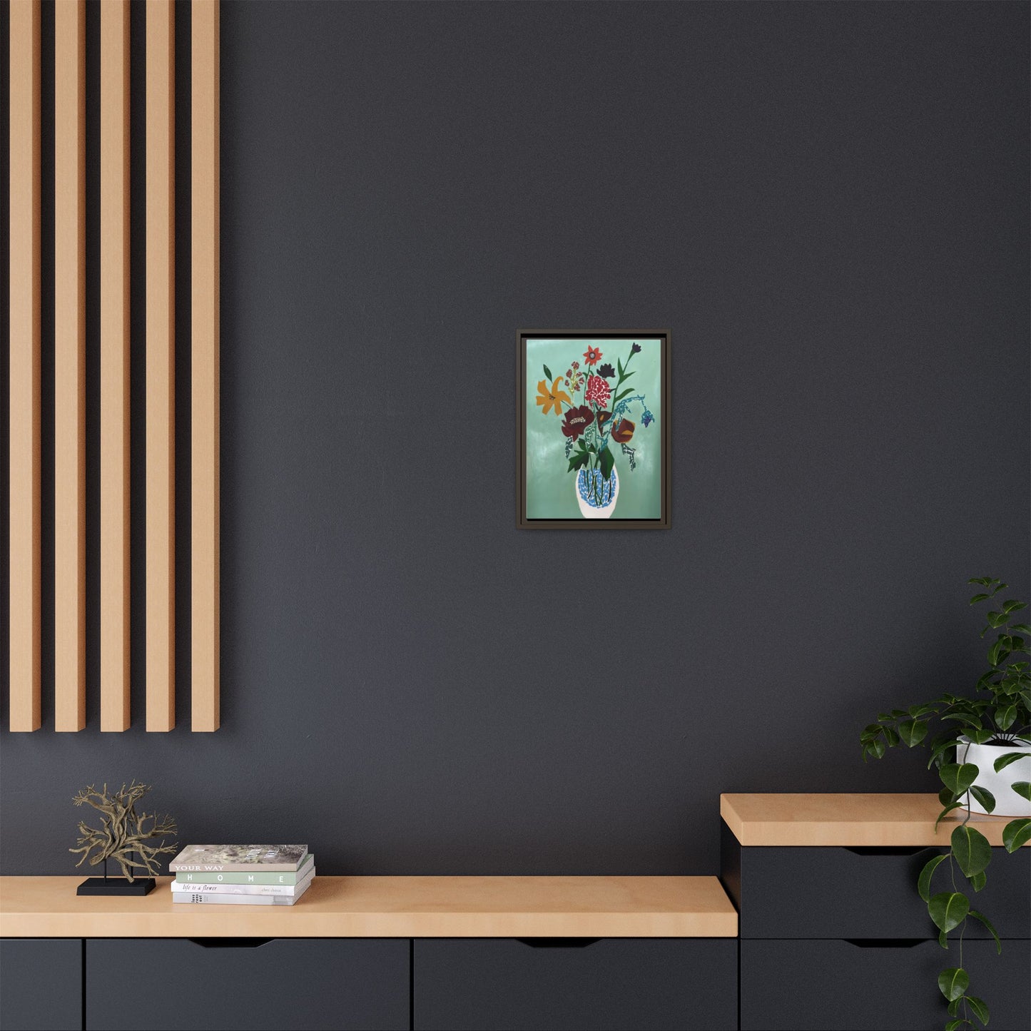 Floral Canvas Print - Vibrant Framed Art for Home Decor