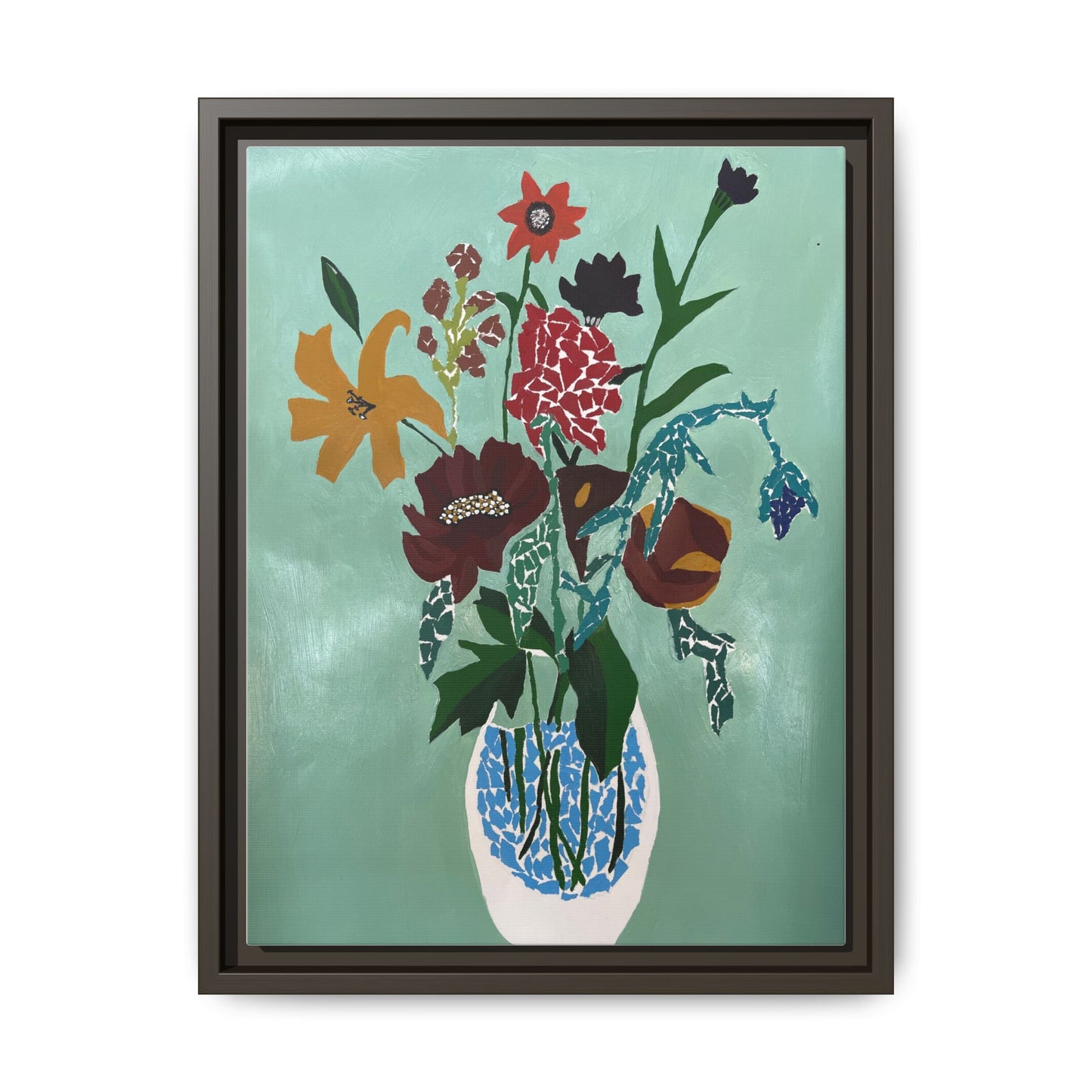 Floral Canvas Print - Vibrant Framed Art for Home Decor