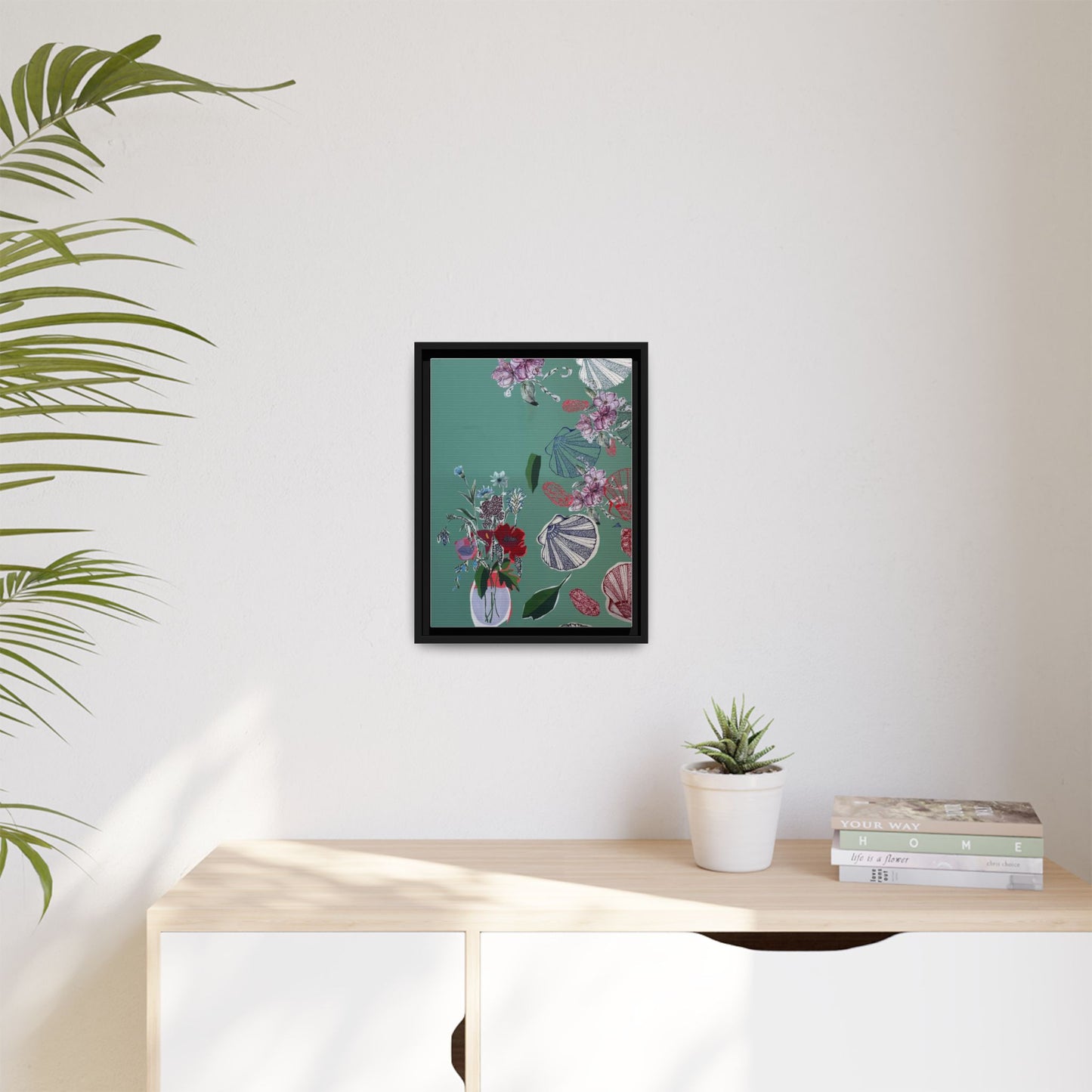 Botanical Canvas Art | Colourful Seashell