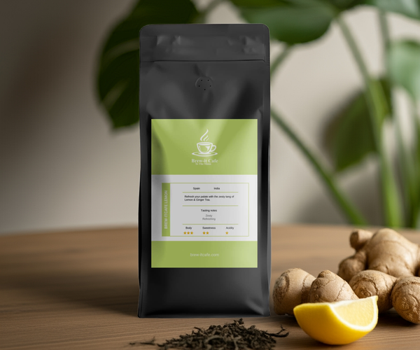 Brew-itCafe Lemon & Ginger Tea - Herbal Infusion Blend