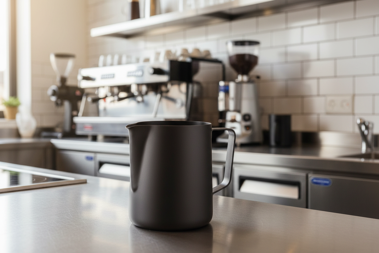 Milk Jug – Black Teflon Non-Stick Frothing Pitcher