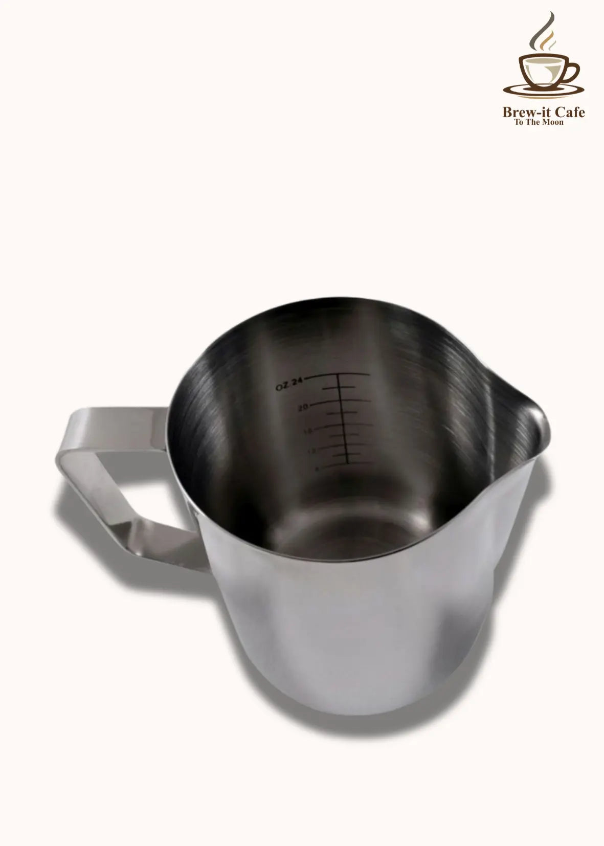 Milk Jug with Etched Measurements – 1.0L Stainless Steel