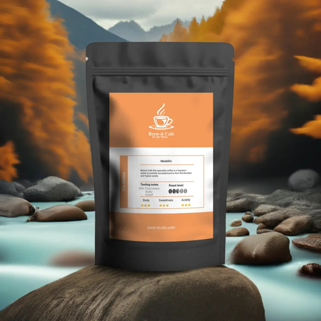 Brew-itCafe Single-Origin Colombian Coffee Beans UK with rich flavor and aroma for coffee lovers