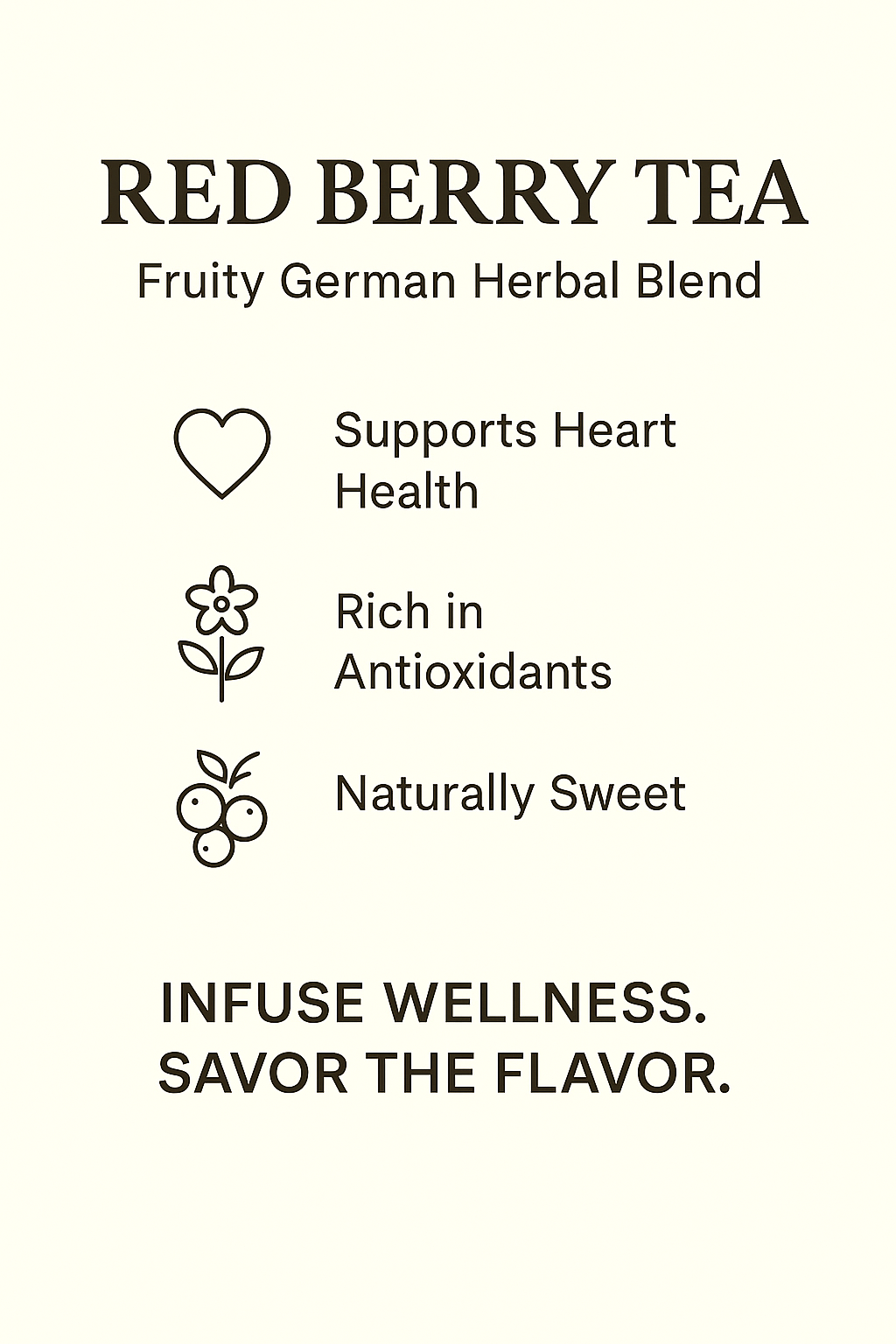Fruity red berry tea from Brew-itCafe in a herbal blend for heart health and antioxidants