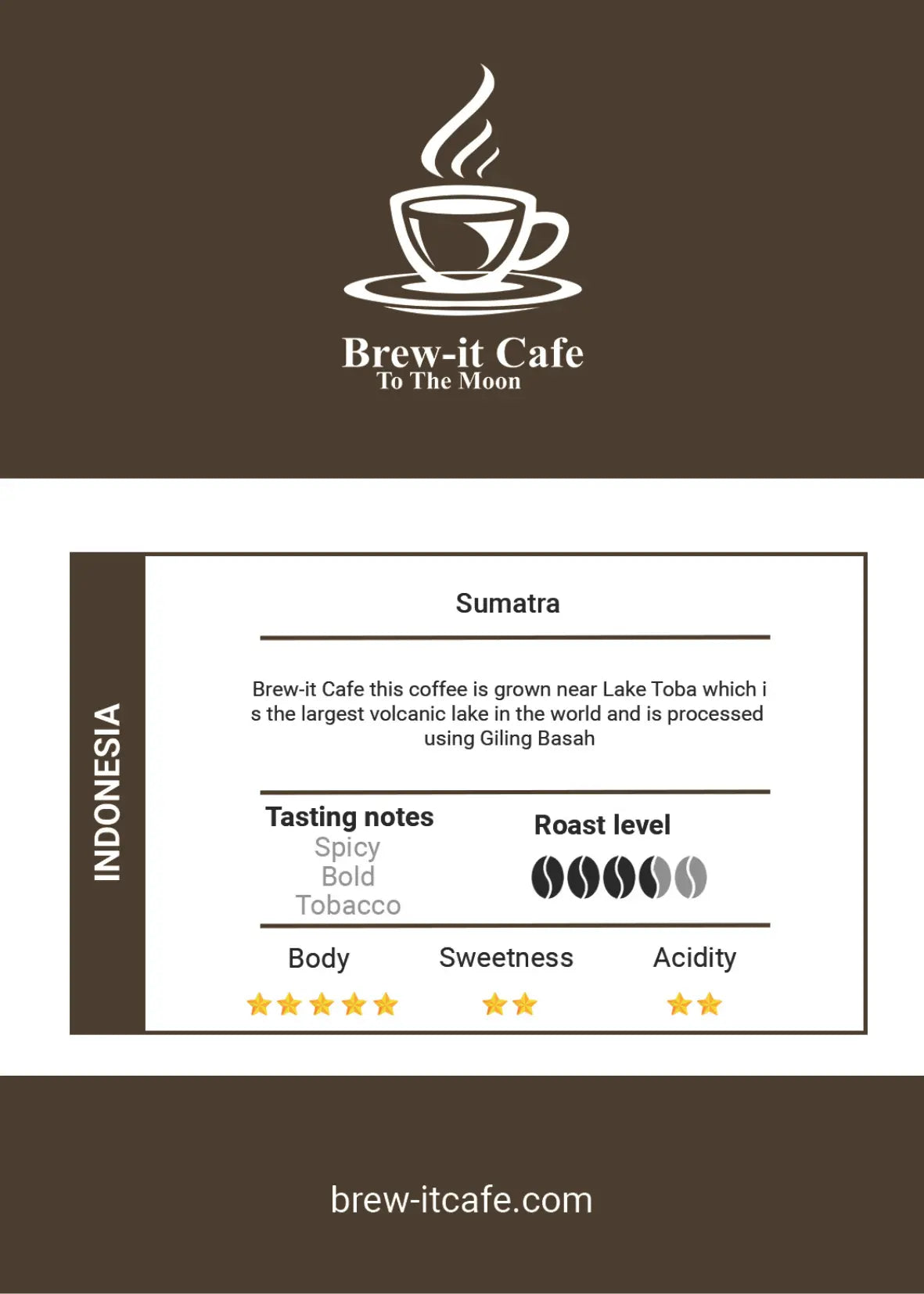 Lake Toba Coffee - Spicy Single-Origin Flavor