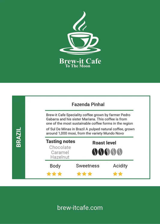 Brew-itCafe Single-Origin Brazilian Coffee - Luxury Roast