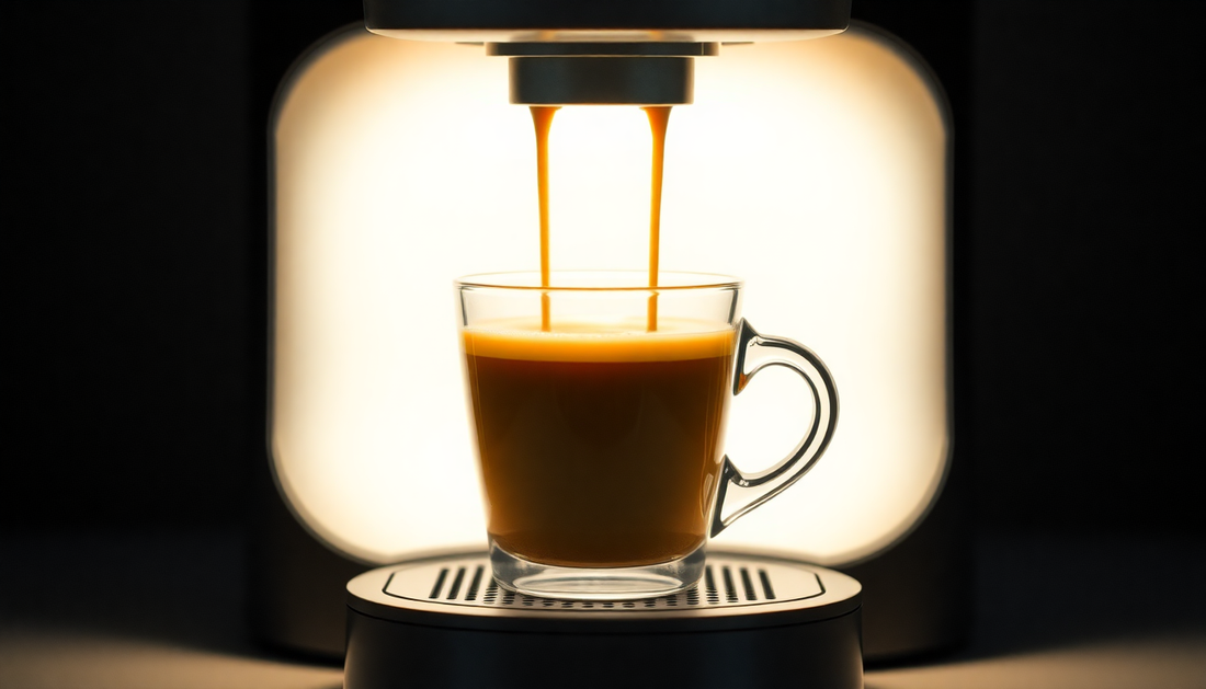 A smart coffee machine brewing personalized coffee