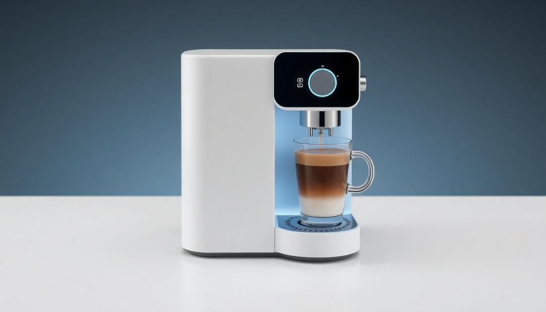 A smart coffee machine brewing customized coffee