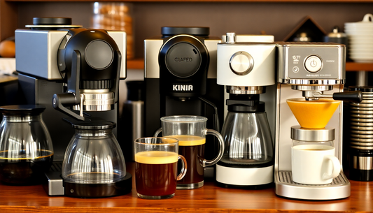 Various coffee brewing methods with modern coffee machines