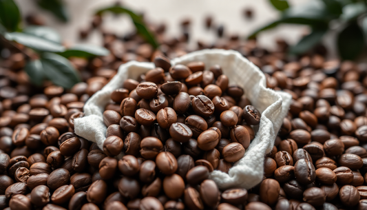 Close-up of coffee beans showcasing how location affects coffee flavour in various regions
