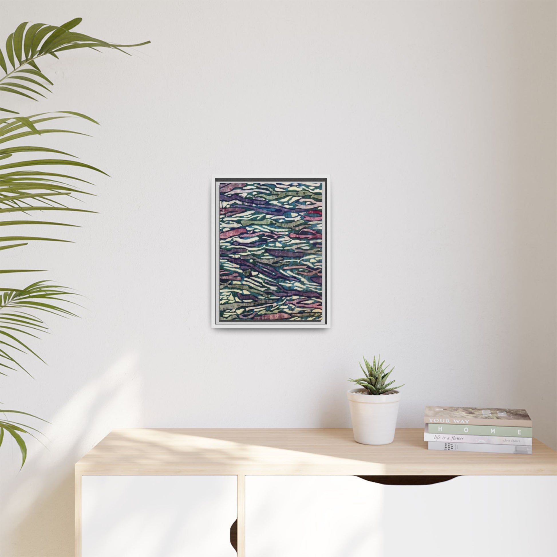 Orchid Collage Mosaic | Framed Canvas Art