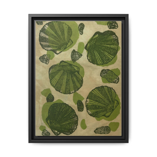 Framed Matte Canvas Wall Art - Botanical Leaf Print