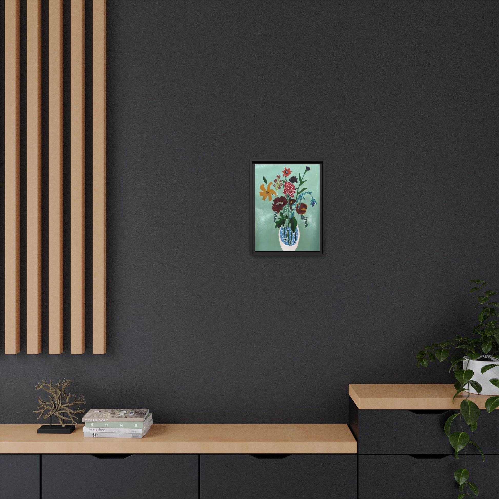 Floral Canvas Print - Vibrant Framed Art for Home Decor