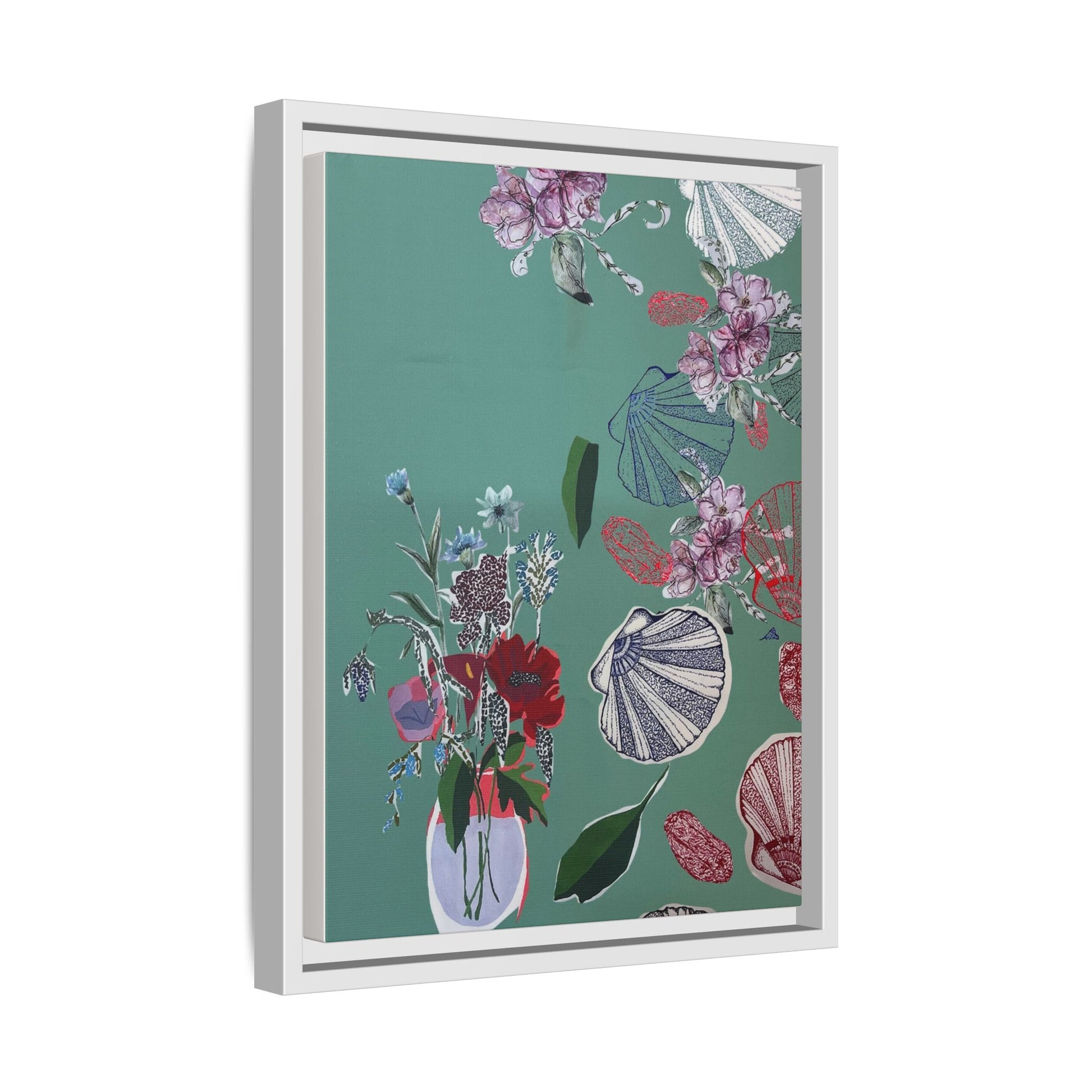 Botanical Canvas Art | Colourful Seashell