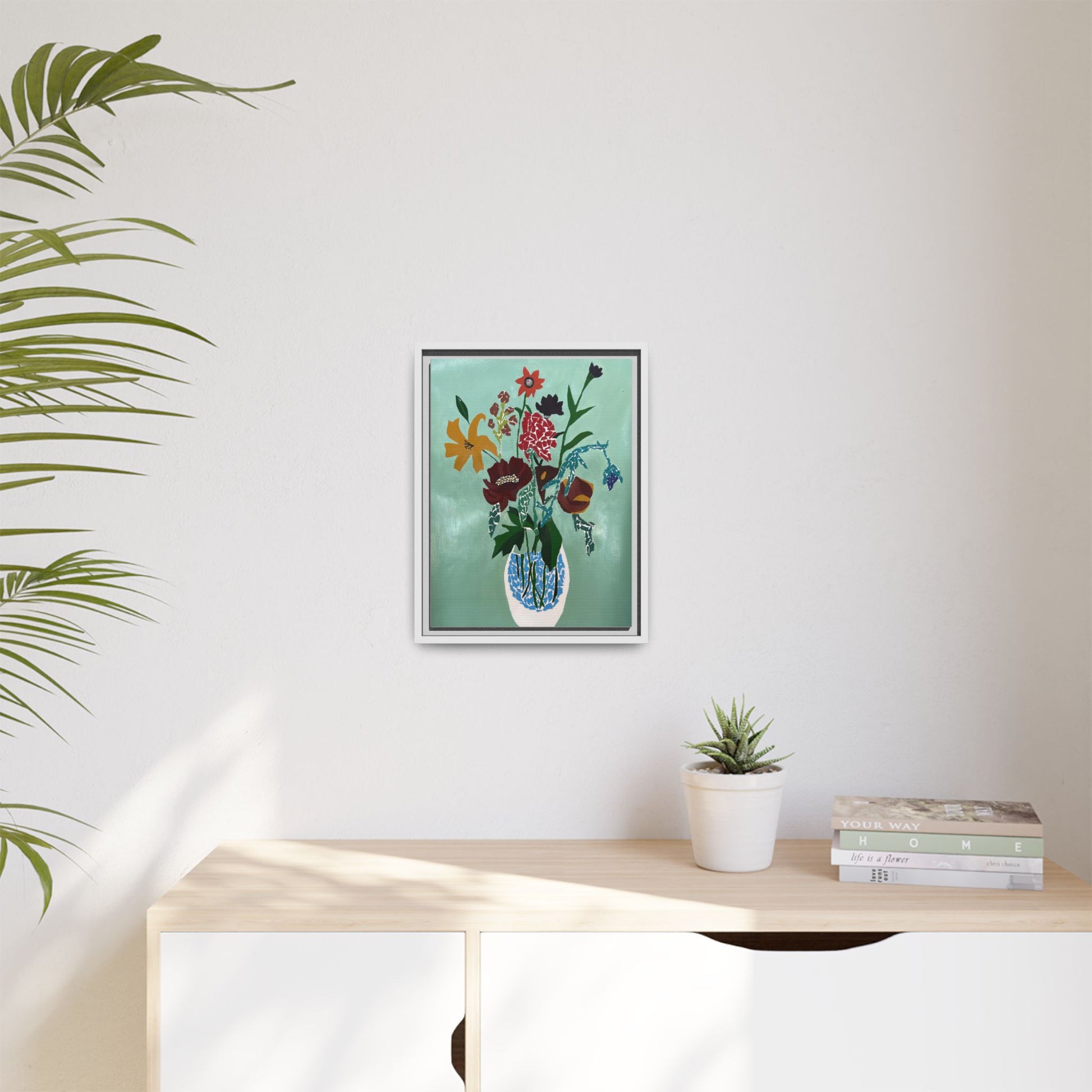Floral Canvas Print - Vibrant Framed Art for Home Decor