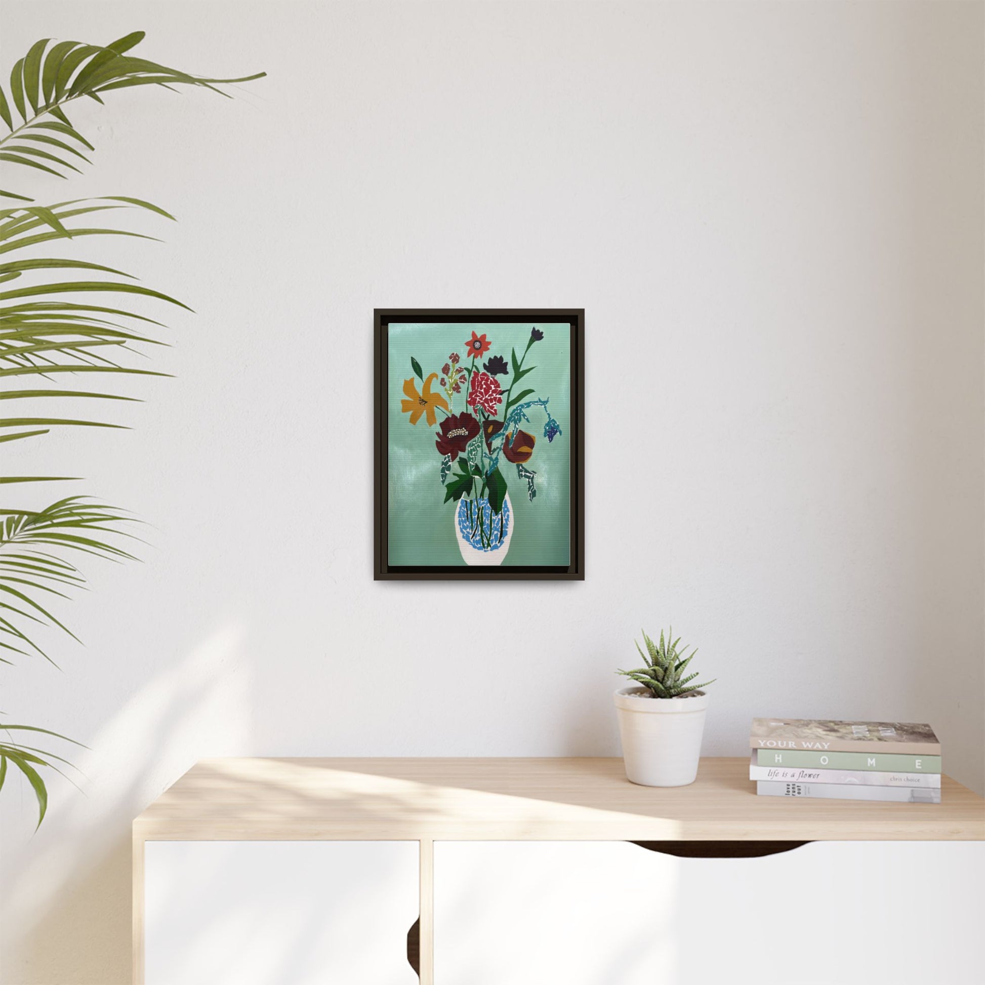 Floral Canvas Print - Vibrant Framed Art for Home Decor