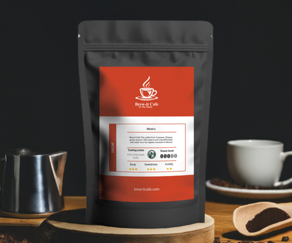 Decaf Mexican Coffee Beans - Smooth & Nutty Roast | Brew-itCafe