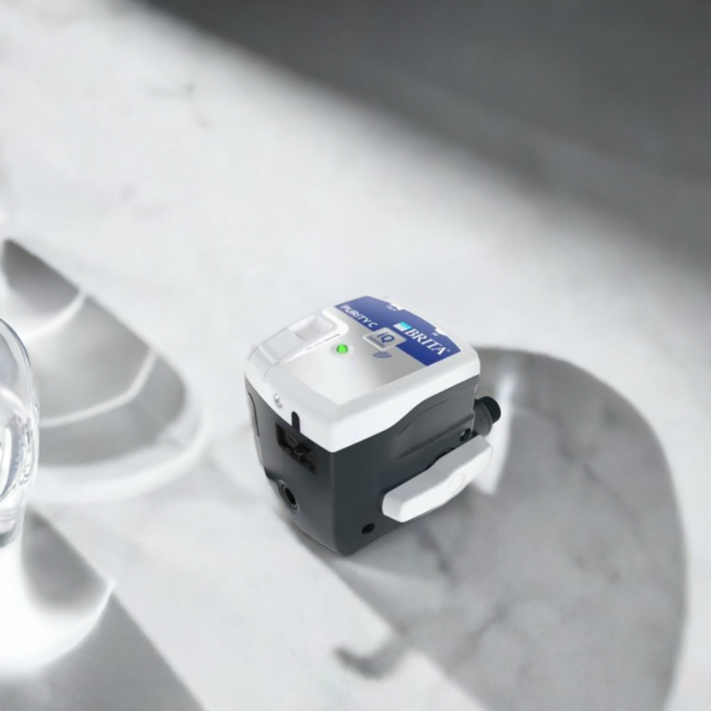 Brew-itCafe Brita IQ Head: PURITY C iQ Filtration System, offering full transparency and real-time data insights.