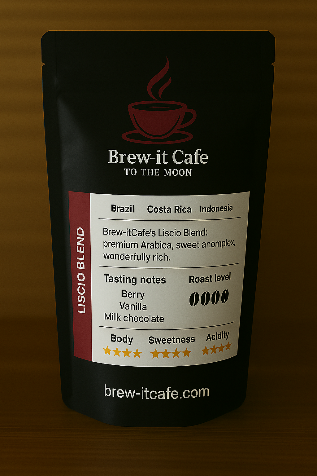 Brew-itCafe Liscio Smooth Roast coffee 