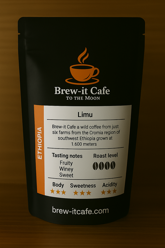 Brew-itCafe Ethiopia Limu coffee bag.