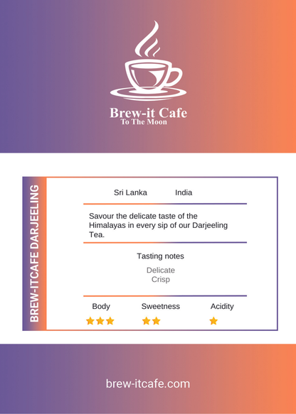 Brew-it Cafe Darjeeling Tea - Premium Light Bodied Tea