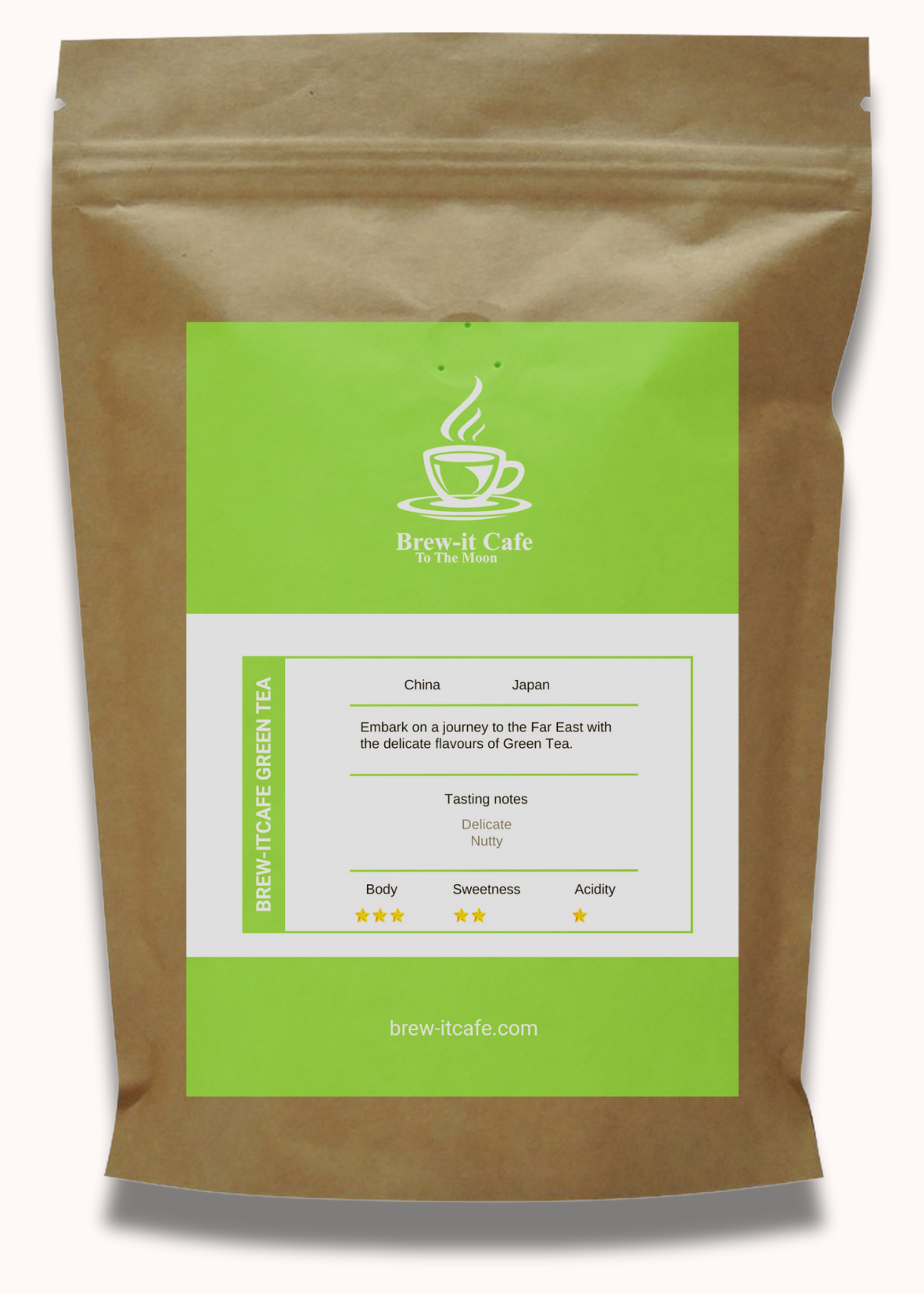 Brew-itCafe Green Tea - Premium Large Leaf Green Tea China