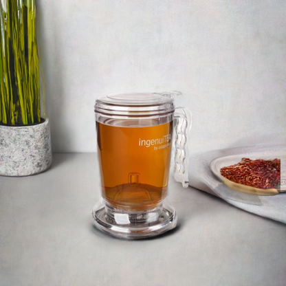 Brew-itCafe IngenuiTEA Loose Leaf Tea Brewer, 450ml, BPA-free plastic, dishwasher safe, easy tea brewing, fits cups up to 9.5cm.