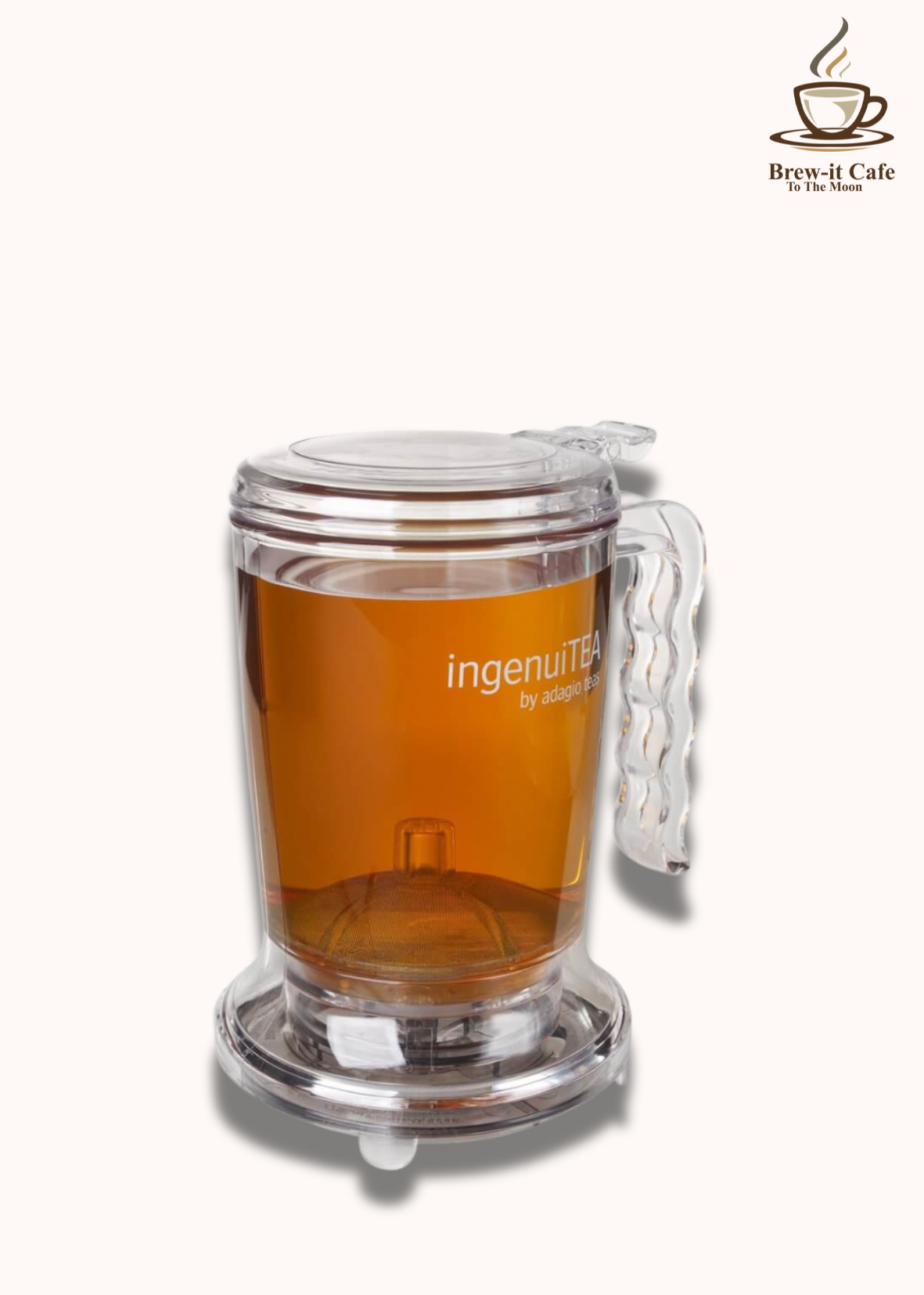 Brew-itCafe IngenuiTEA Loose Leaf Tea Brewer, 450ml, BPA-free plastic, dishwasher safe, easy tea brewing, fits cups up to 9.5cm.