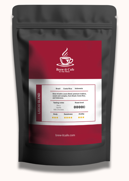 Brew-it Cafe Liscio Blend 250g - Premium Arabica Coffee