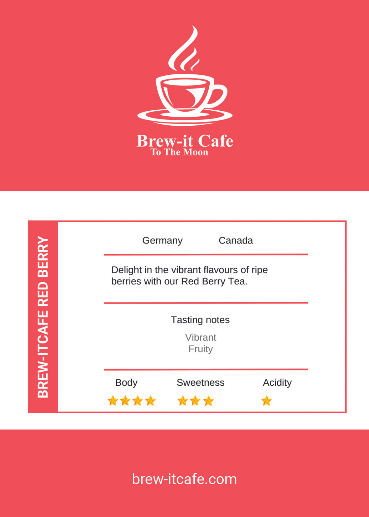 Brew-itCafe Tea | Red Berry - Fruity German Tea Blend