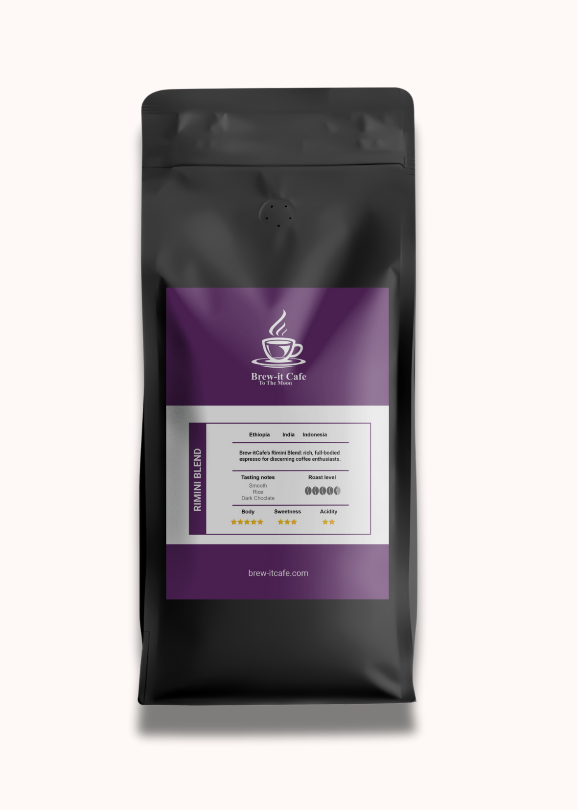 Brew-it Cafe Rimini Blend 500g - Rich, Full-Bodied Espresso