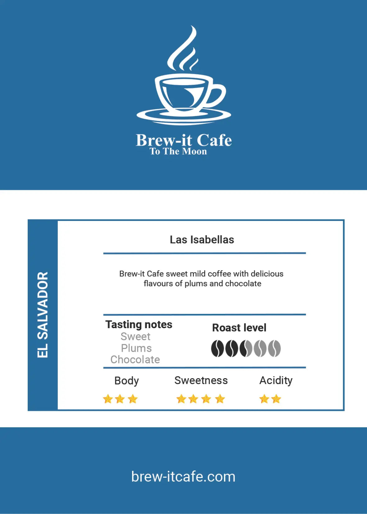 El Salvador Las Isabellas Coffee - Sweet Plum & Chocolate