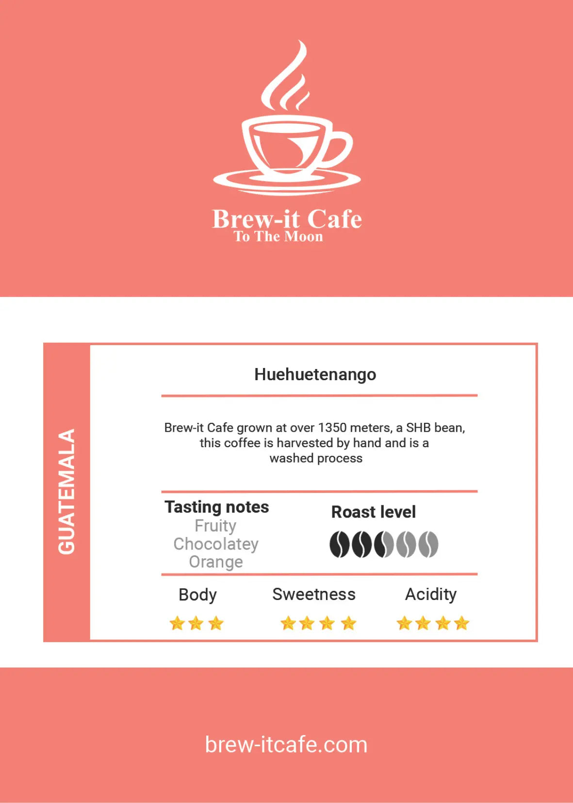 Guatemala Huehuetenango Coffee - Fruity & Rich Flavor