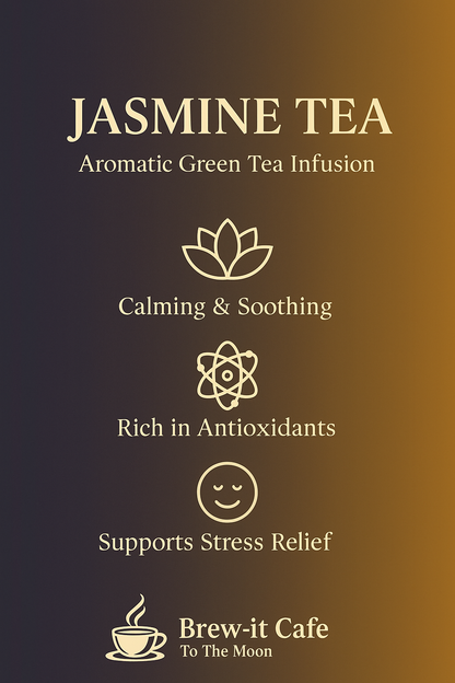 Brew-itCafe Jasmine Green Tea Infusion with calming benefits and rich in antioxidants