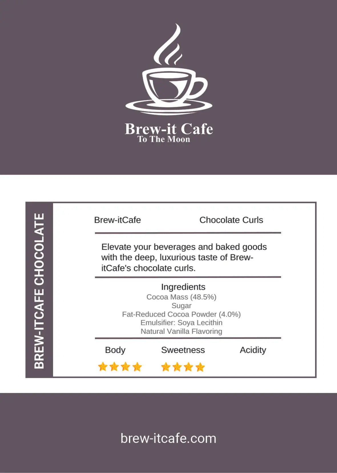 Brew-itCafe luxury hot chocolate UK with deep, rich flavor and natural vanilla notes