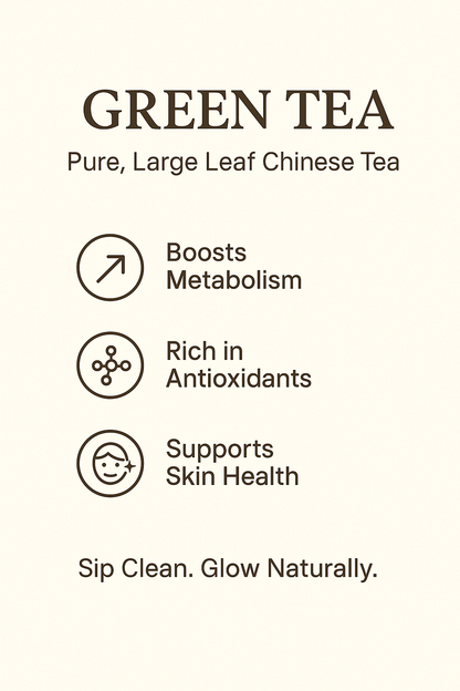 Pure large leaf Brew-itCafe green tea with metabolism-boosting benefits. Buy green tea UK.