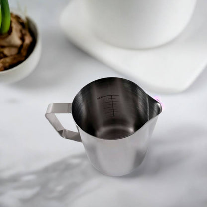 Milk Jug with Etched Measurements: Elevate Your Coffee Creations